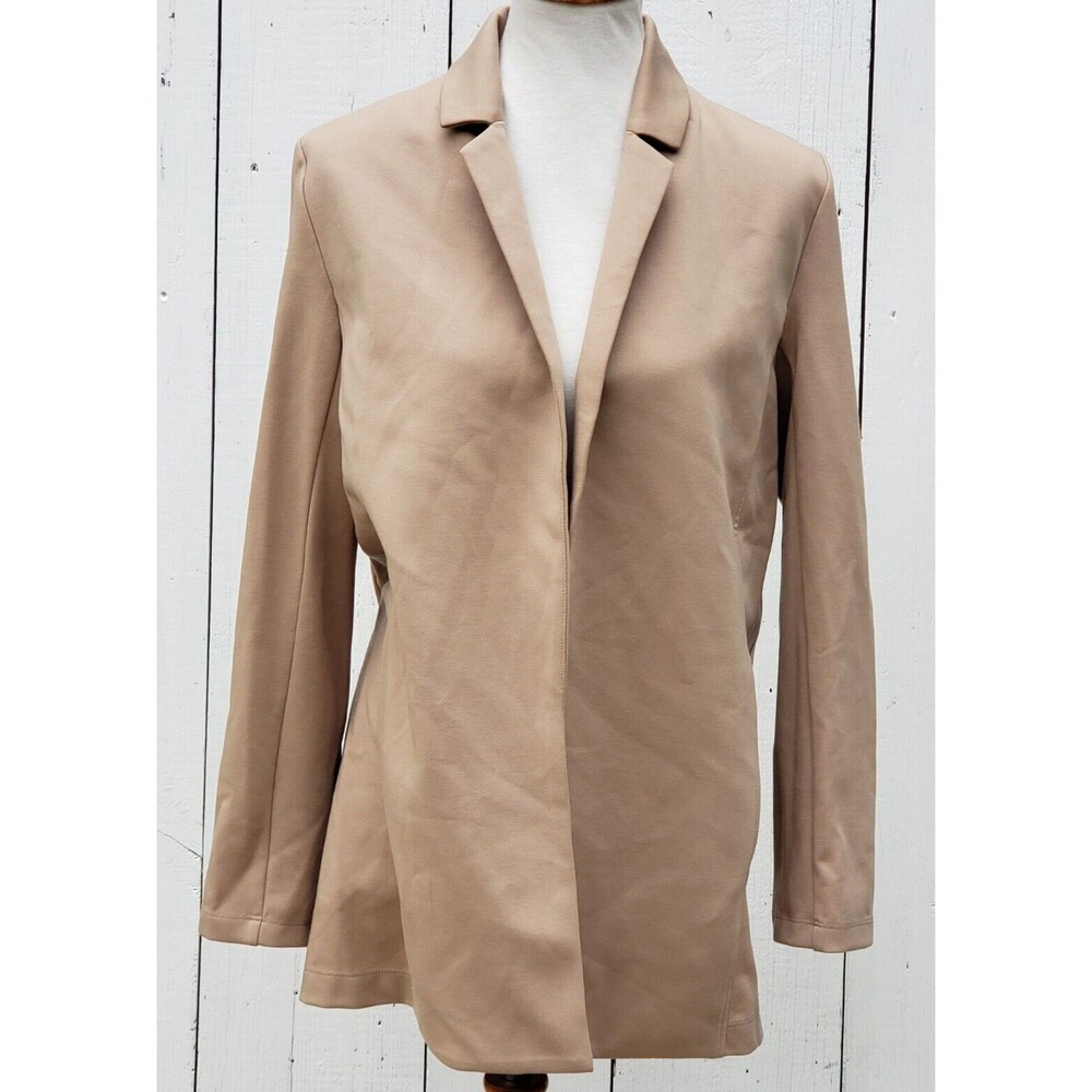 $298 Eileen Fisher Women Beige Bramble Notch Collar Ponte Jacket Blazer Sz PS - Picture 9 of 13